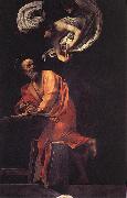 The Inspiration of Saint Matthew df Caravaggio