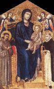 Madonna and Child Enthroned with Two Angels and Ss. Francis and Dominic Cimabue