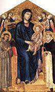 Madonna nad Child Enthroned with Two Angels and SS.Francis and Dominic Cimabue