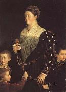 Portrait of the Countess of Sansecodo and Three Children PARMIGIANINO