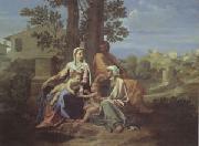 The Holy Family in a Landscape (mk05) Poussin