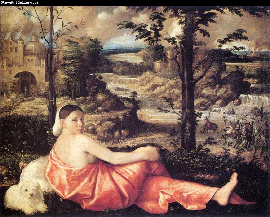 CARIANI Reclining Woman in a Landscape fd