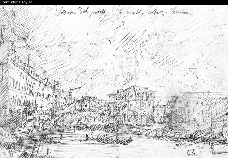 Canaletto The Grand Canal near the Ponte del Rialto f