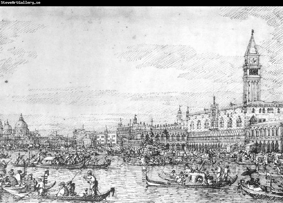 Canaletto Venice: The Canale di San Marco with the Bucintoro at Anchor f