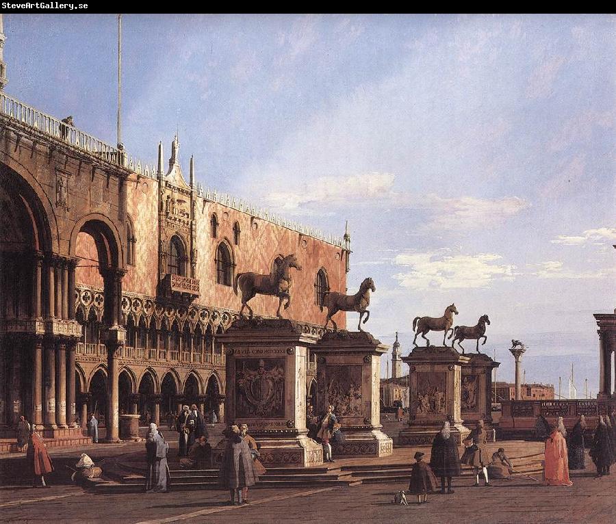 Canaletto Capriccio: The Horses of San Marco in the Piazzetta