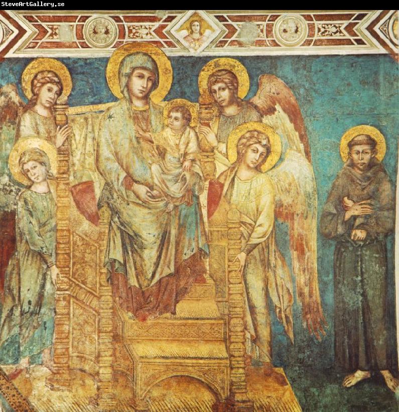 Cimabue Madonna Enthroned with the Child, St Francis and four Angels dfg