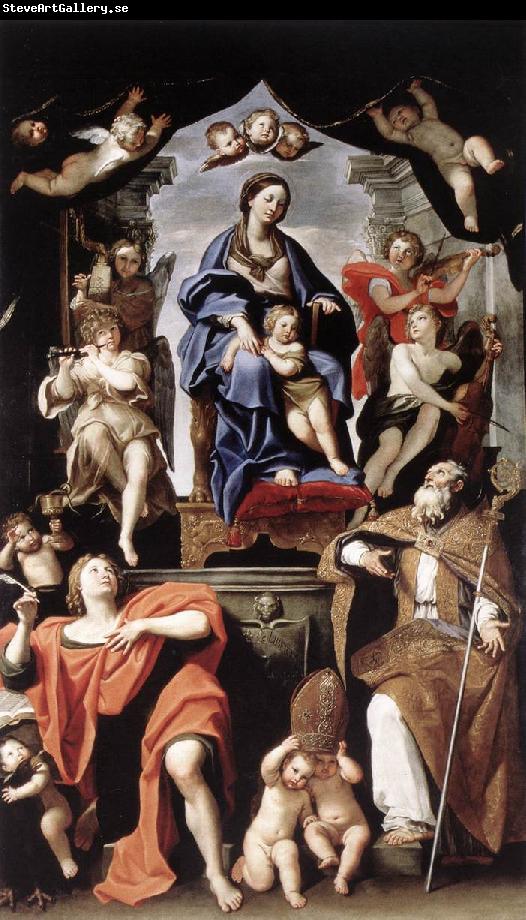 Domenichino Madonna and Child with St Petronius and St John the Baptist dg