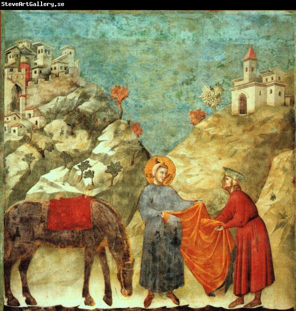 Giotto Saint Francis Giving his Mantle to a Poor Man