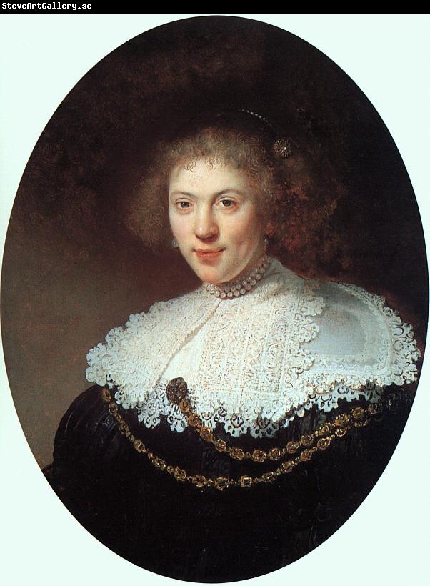 Rembrandt Woman Wearing a Gold Chain