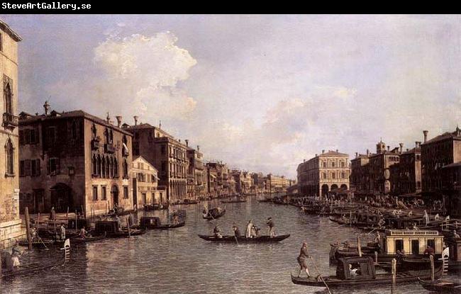 Canaletto Looking South-East from the Campo Santa Sophia to the Rialto Bridge