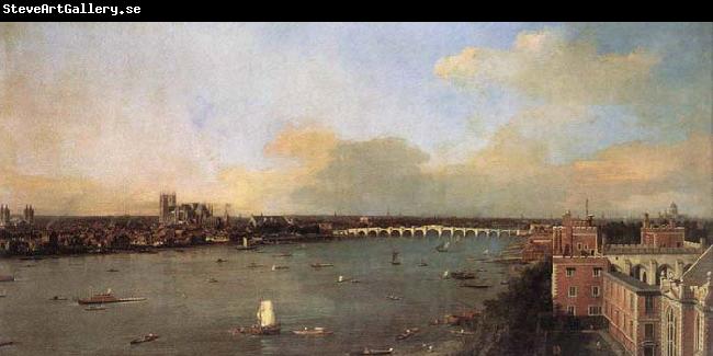 Canaletto London, Seen from an Arch of Westminster Bridge