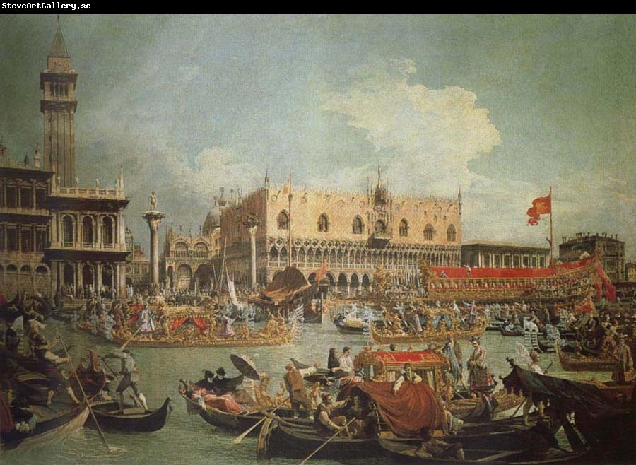 Canaletto The Bucintoro in Front of the Doges- Palace on Ascension Day