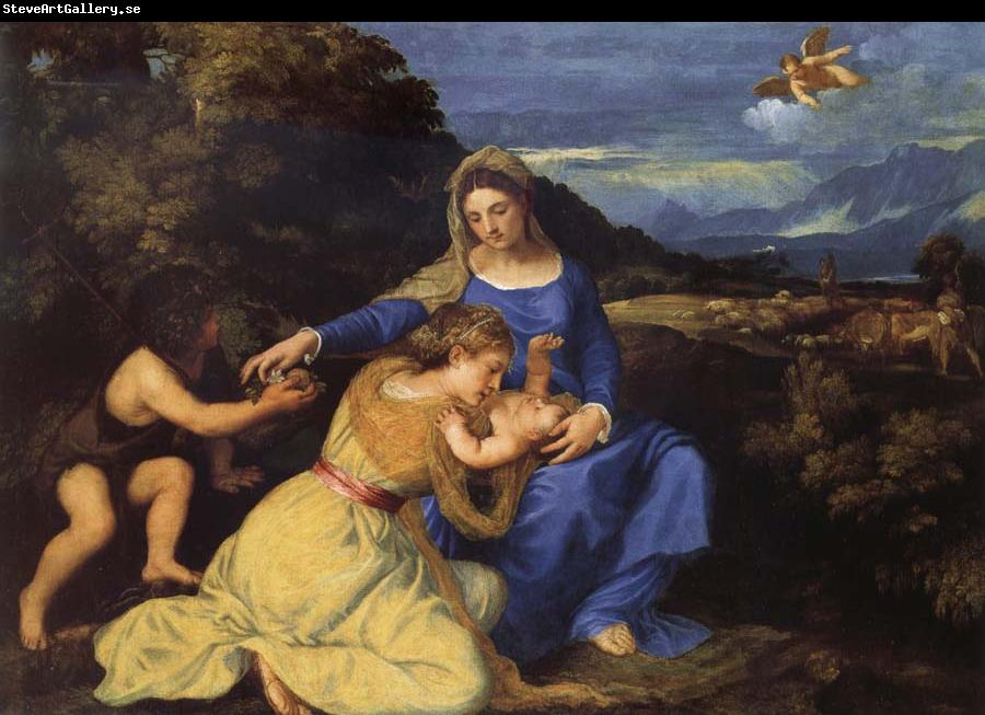 Titian The Virgin and Child with Saint John the Baptist and Saint Catherine