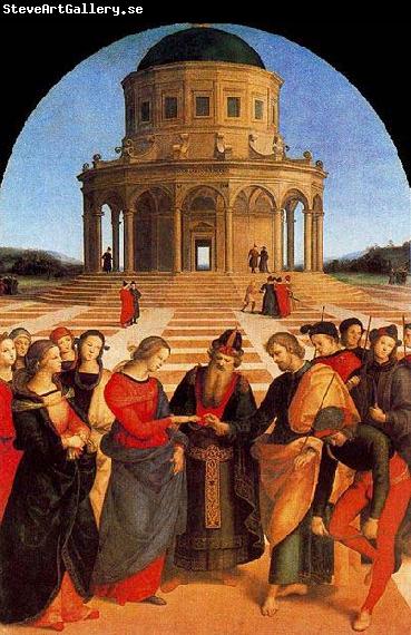 Raphael The Wedding of the Virgin, Raphael most sophisticated altarpiece of this period.