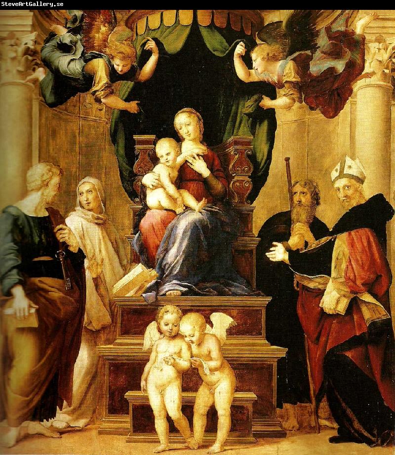Raphael far right madonna del baldacchino