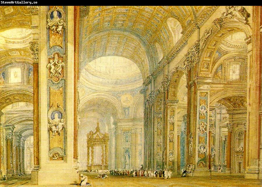 J.M.W.Turner the interior of st peter's basilica