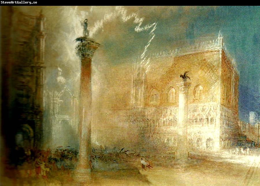 J.M.W.Turner venice storm in the piazzetta