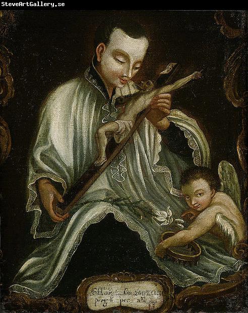 Anonymous Saint Aloysius Gonzaga with the crucifix