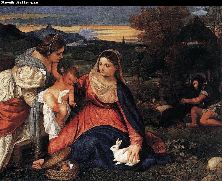 Titian Die Madonna mit dem Kaninchen