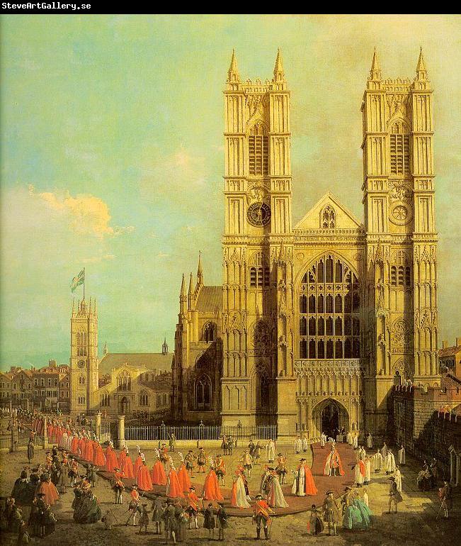 Canaletto London- Westminster Abbey with a Procession of the Knights of the Bath