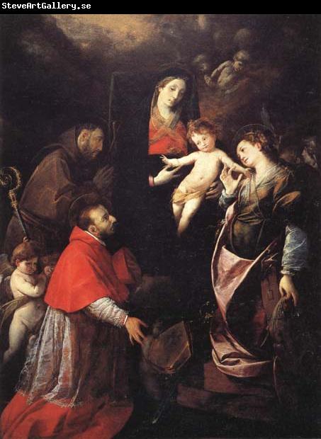 Cerano Madonna and Child with SS.Francis,Charles,and Catherine of Alexandria