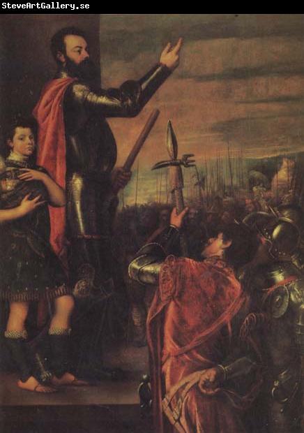 Titian The Exbortation of the Marquis del Vasto to His Troops