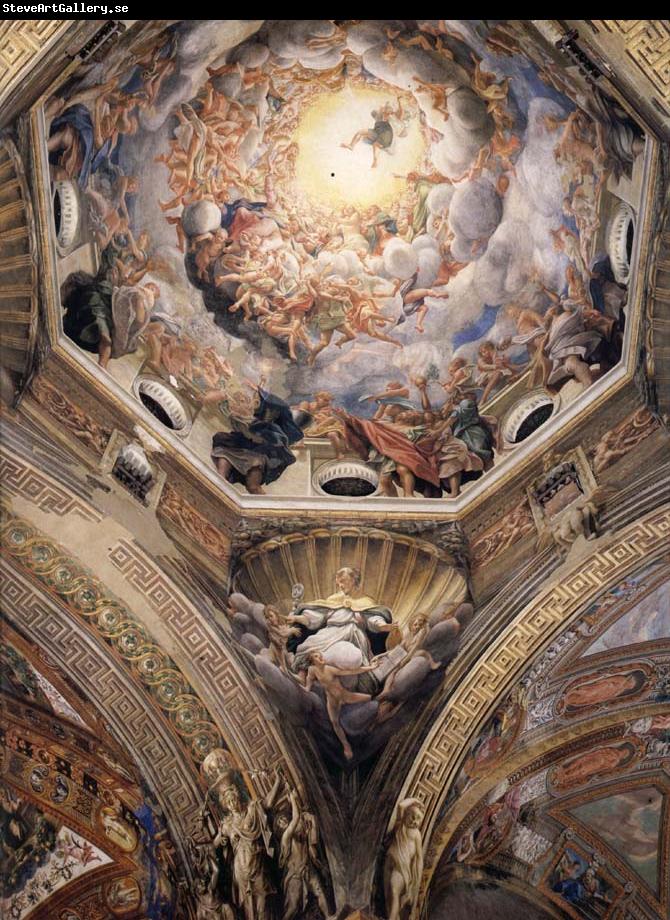 Correggio Partial view of the cupola with the pendentive depicting Saint Hilary