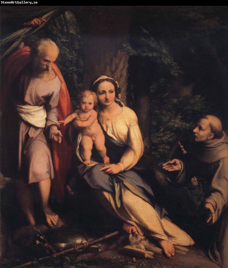 Correggio Rest on the Flight into Egypt with Saint Francis