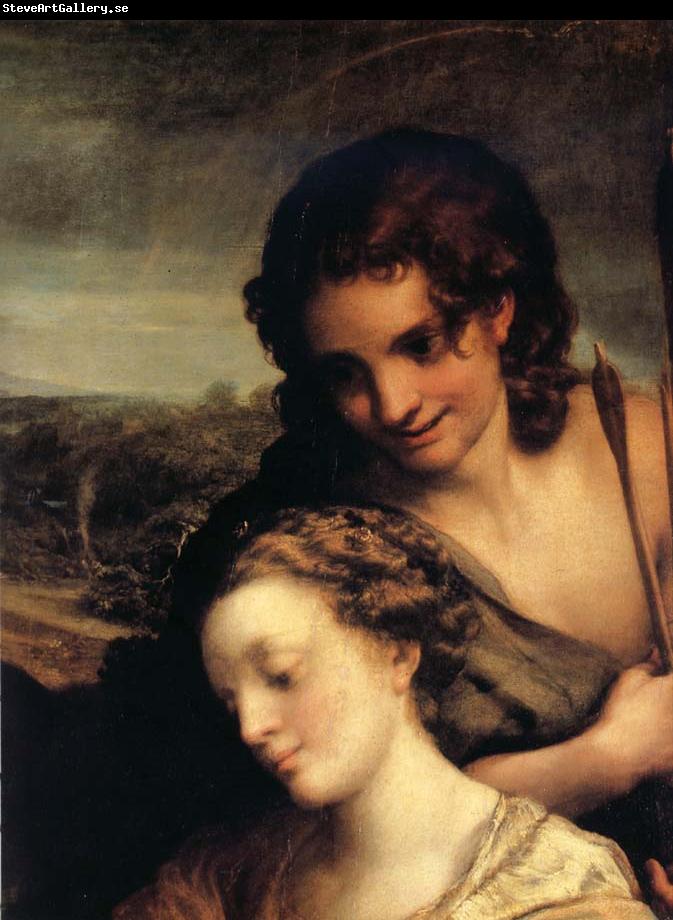 Correggio Wedding of Saint Catherine,details