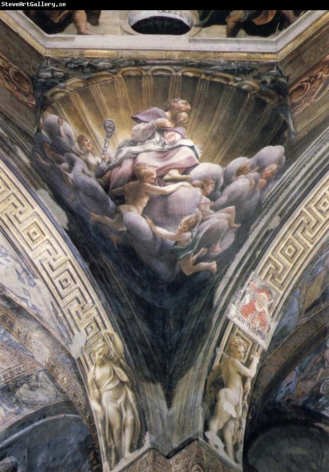 Correggio Pendentives depicting Saint Thomas,Saint Bernard,and Saint John