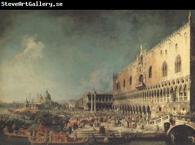 Canaletto Il ricevimento del'ambasciatore francese al Palazzo Ducale (mk21)