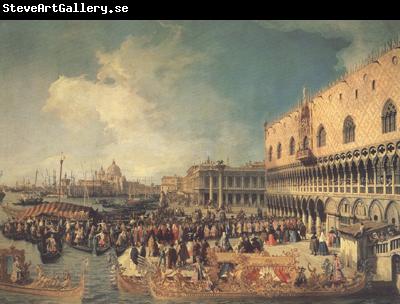 Canaletto Ricevimento del'ambasciatore imperiale al palazzo Ducale (mk21)