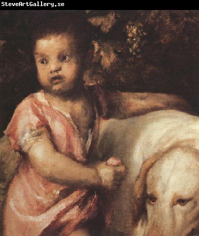 Titian The Child with the dogs (mk33)