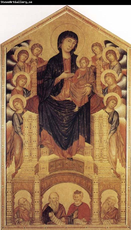 Cimabue Madonna and Child Enthroned with Angels and Prophets