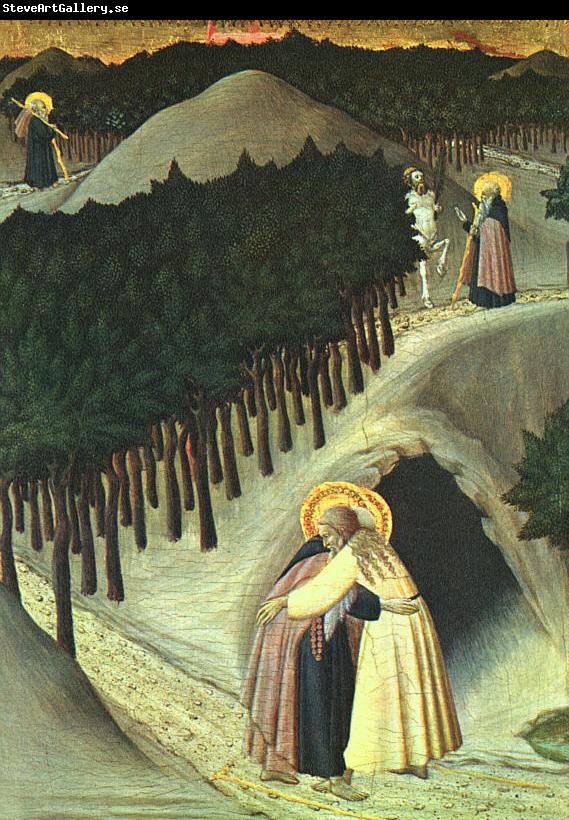 SASSETTA The Meeting of St. Anthony and St. Paul